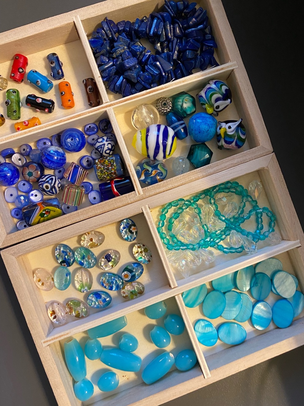 Bead Lot Natural Stone Beads Glass Beads Shell Bead Lot - Picture 2 of 12
